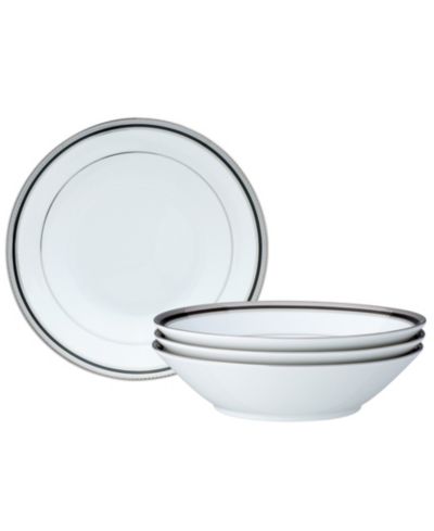 Noritake Austin Platinum Set of 4 Soup Bowls, 7.50", 12 oz.
