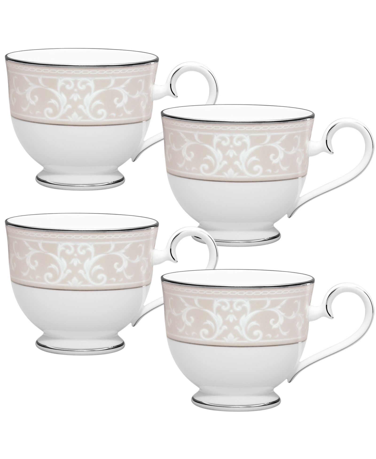 Набор чашек Noritake Montvale Platinum Set of 4 Cups, 7.75 oz.