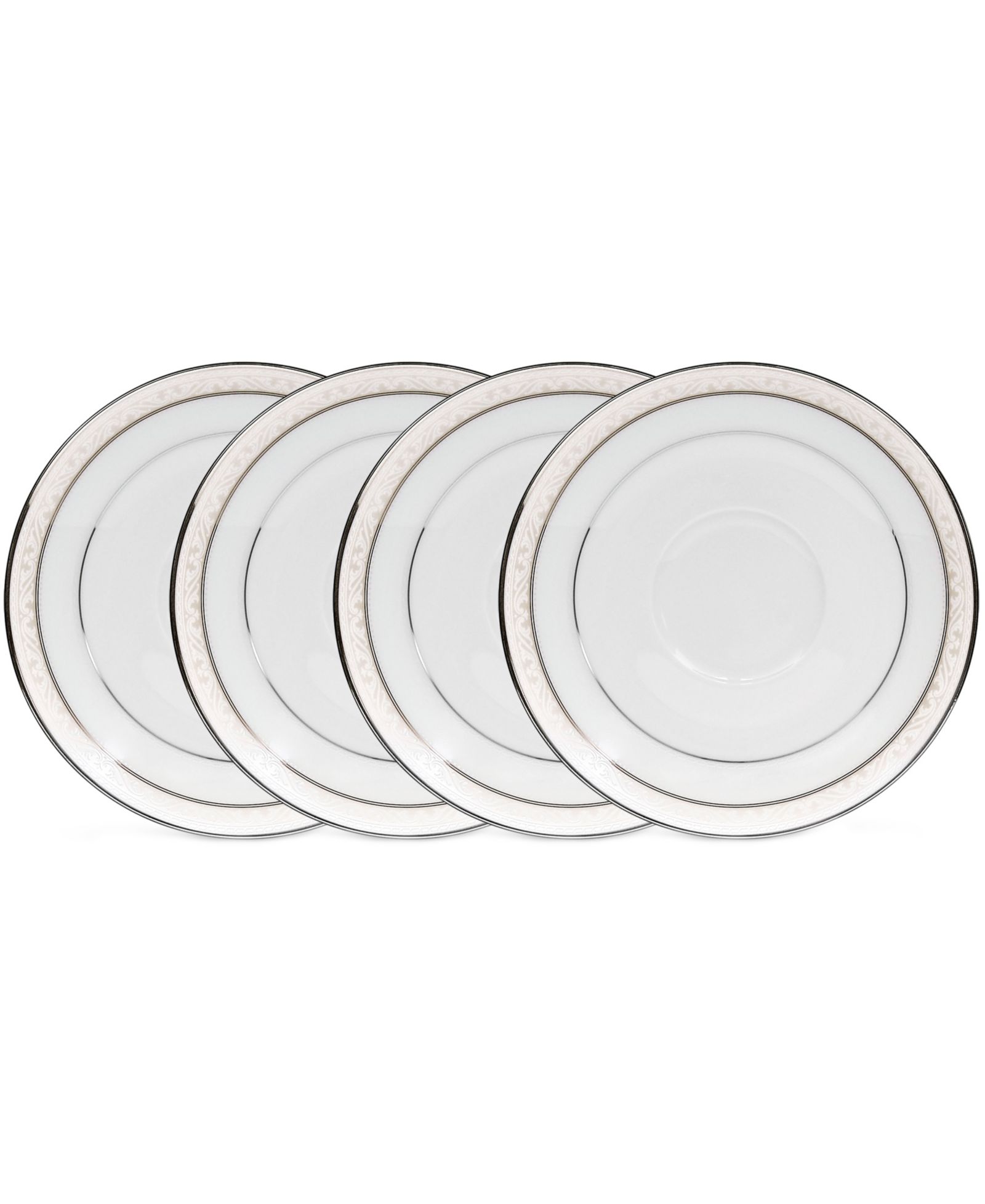 Набор из 4 блюдец Noritake Montvale Platinum 6"