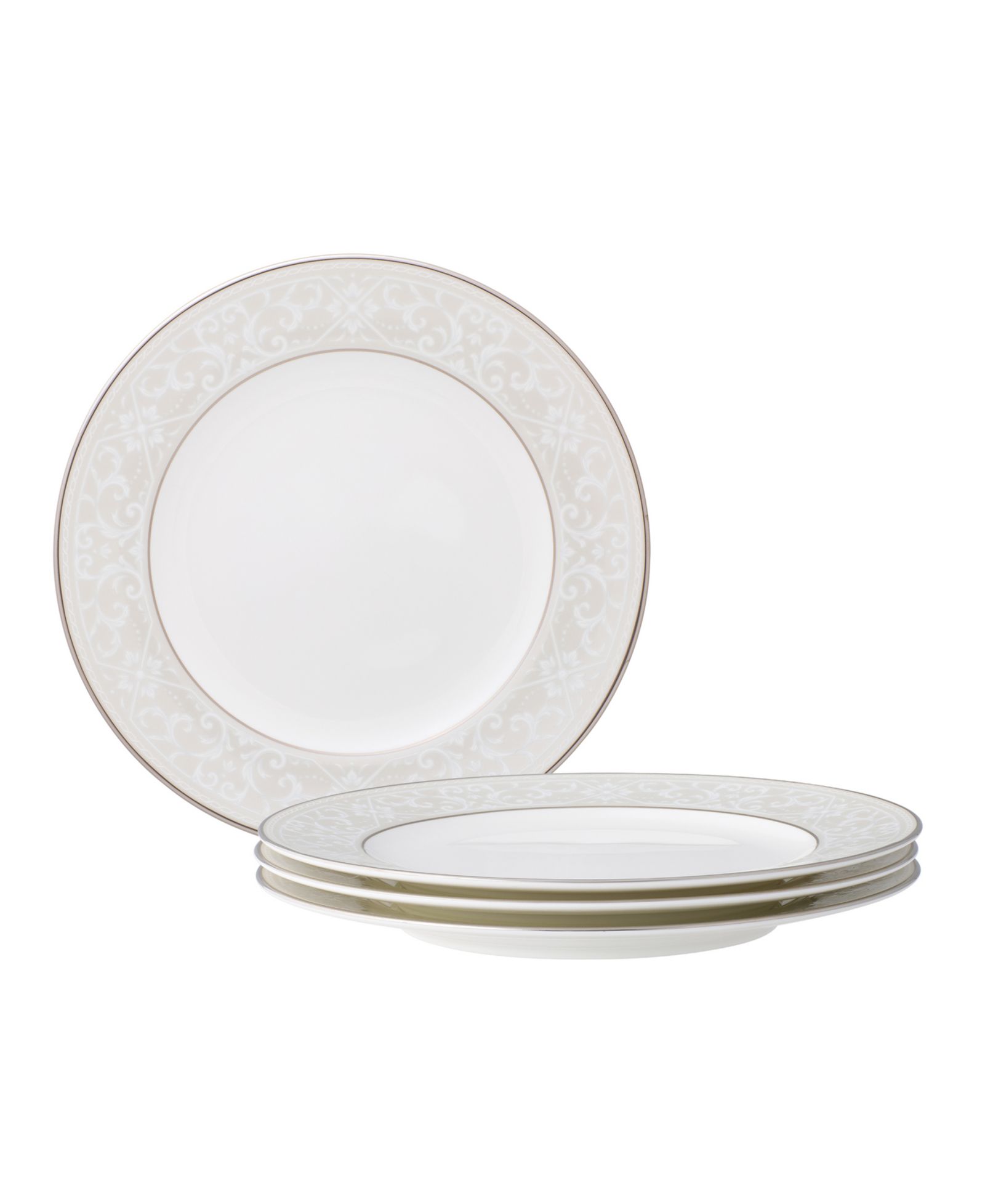 Набор из 4 сервировочных тарелок Noritake Montvale Platinum, 8.50"