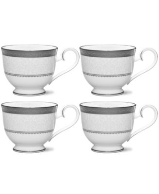 Noritake Odessa Platinum Set of 4 Cups, Service For 4