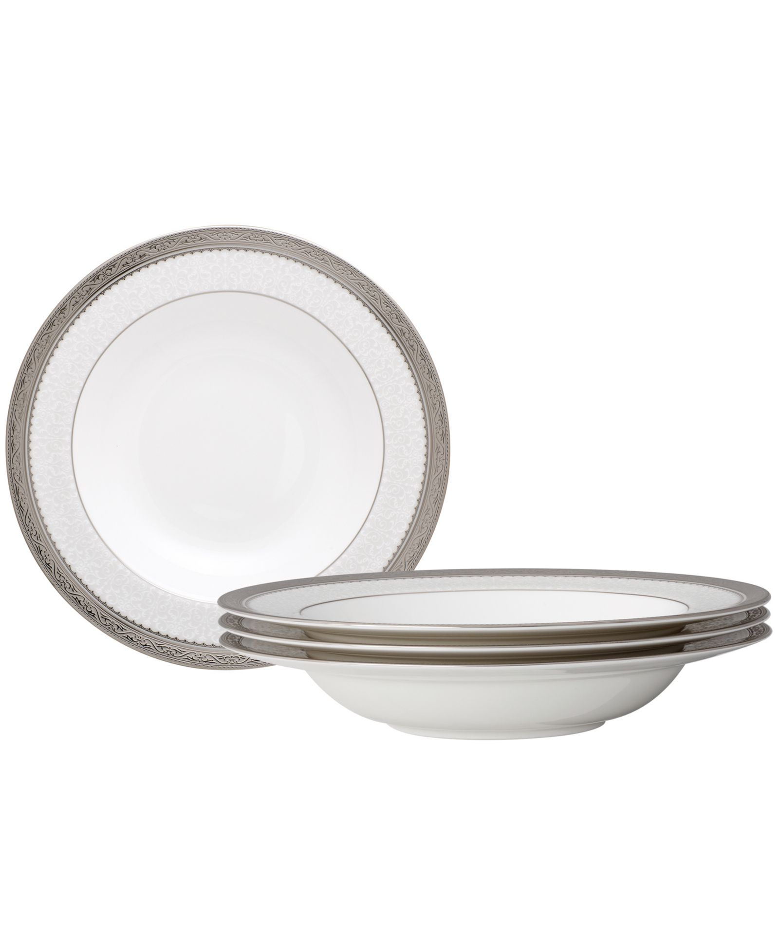 Набор суповых тарелок Noritake Odessa Platinum, 4 штуки