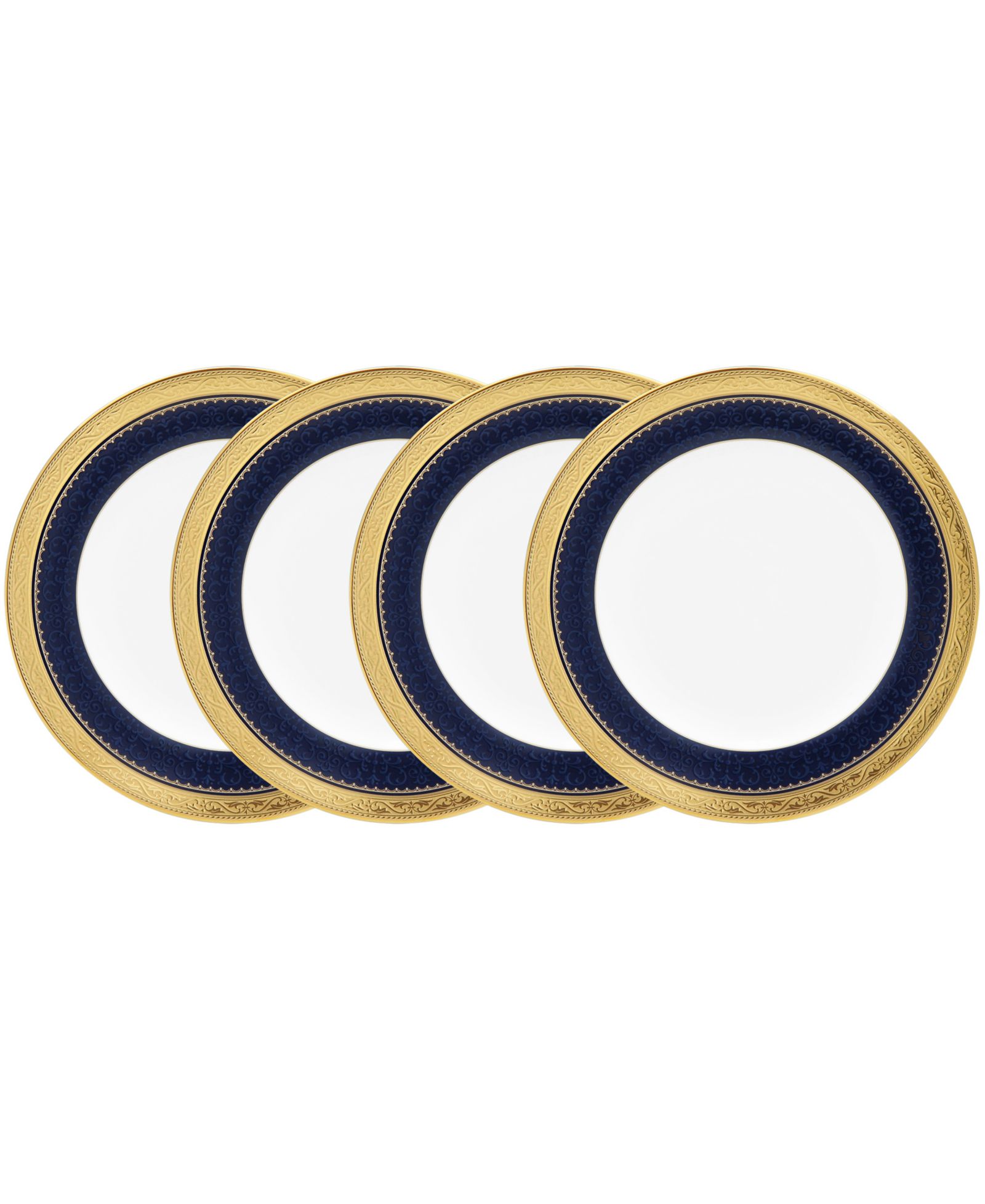 Noritake Набор из 4 тарелок для хлеба и масла Odessa Cobalt Gold, 6.50"