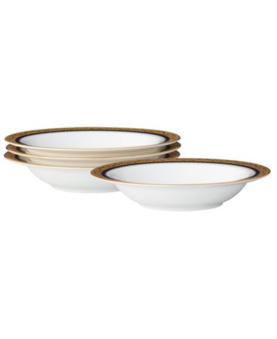 Noritake Odessa Cobalt Gold Set of 4 Fruit Bowls, 6", 5 oz.