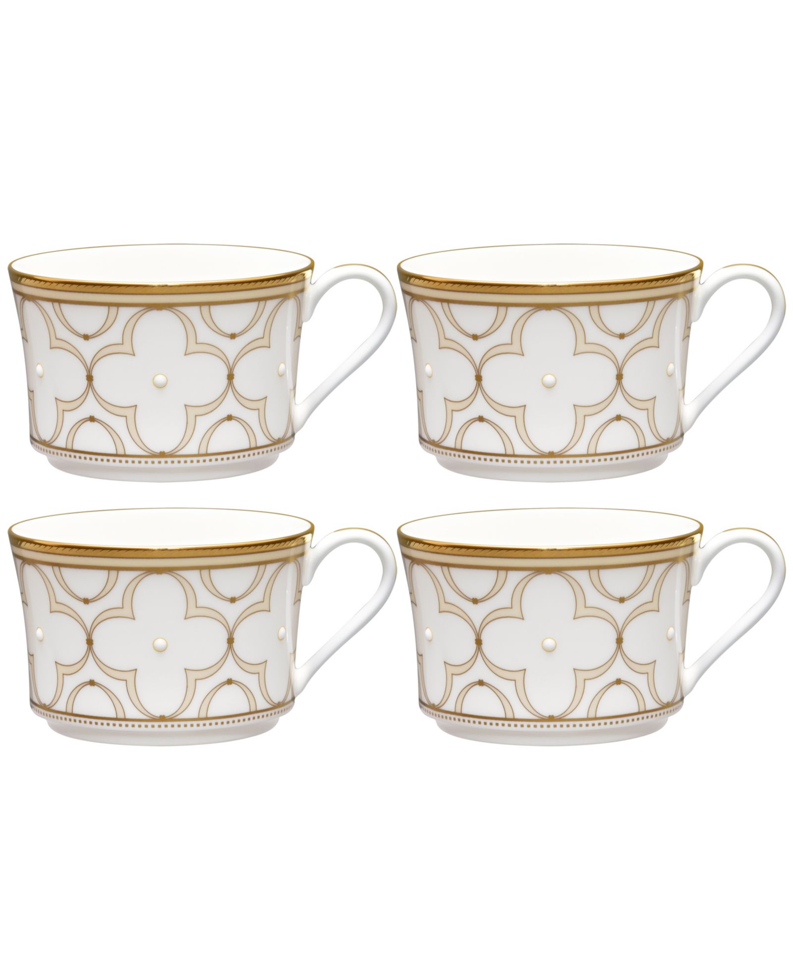 Набор из 4 чашек Noritake Trefolio Gold 7.50 oz.