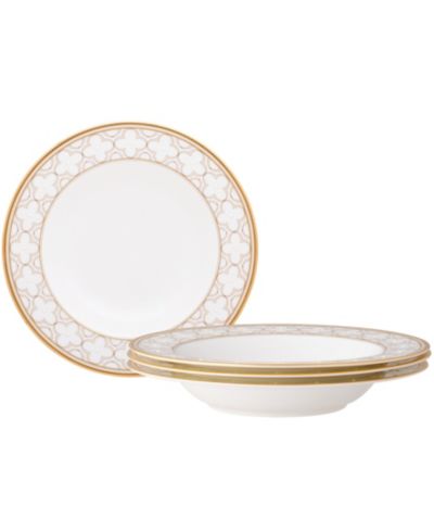 Noritake Trefolio Gold Set of 4 Soup Bowls, 8.50", 12 oz.