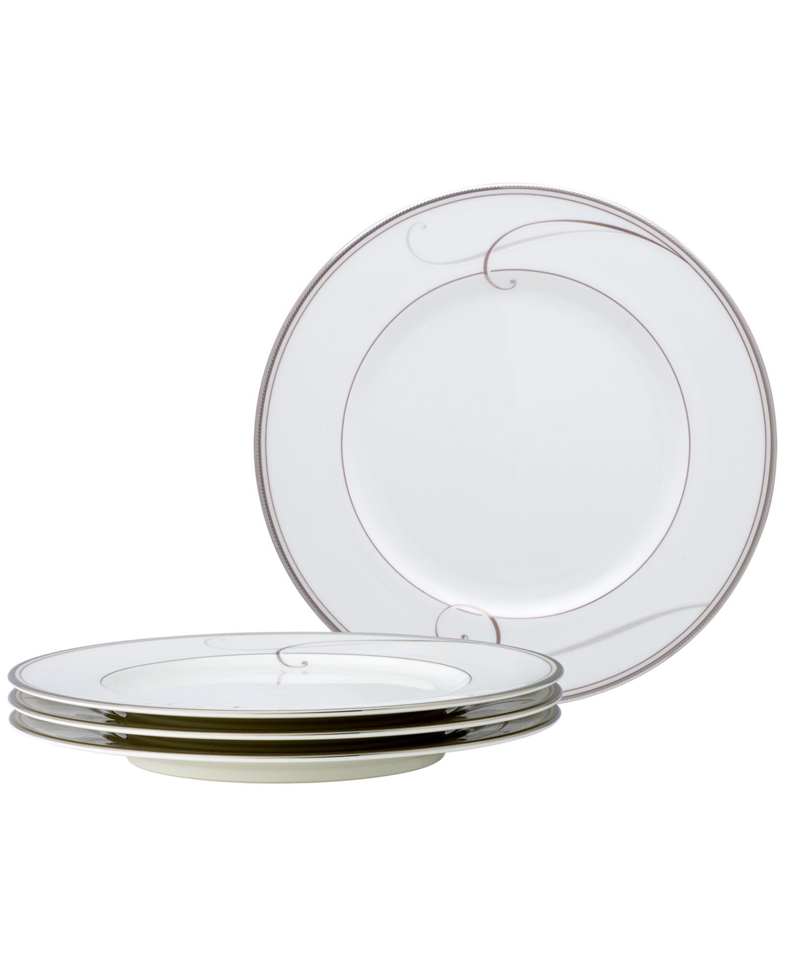 Набор из 4 салатных тарелок Noritake Platinum Wave, 8.50"