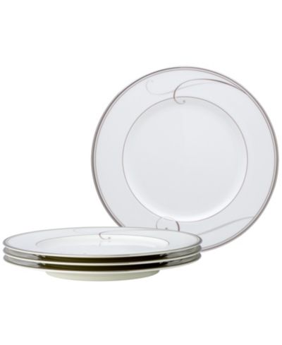 Noritake Platinum Wave Set of 4 Salad Plates, 8.50"