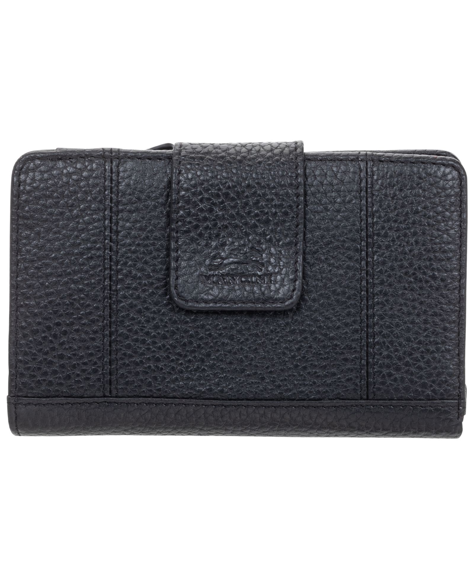 Mancini Women's Pebbled Collection RFID Secure Clutch Wallet
