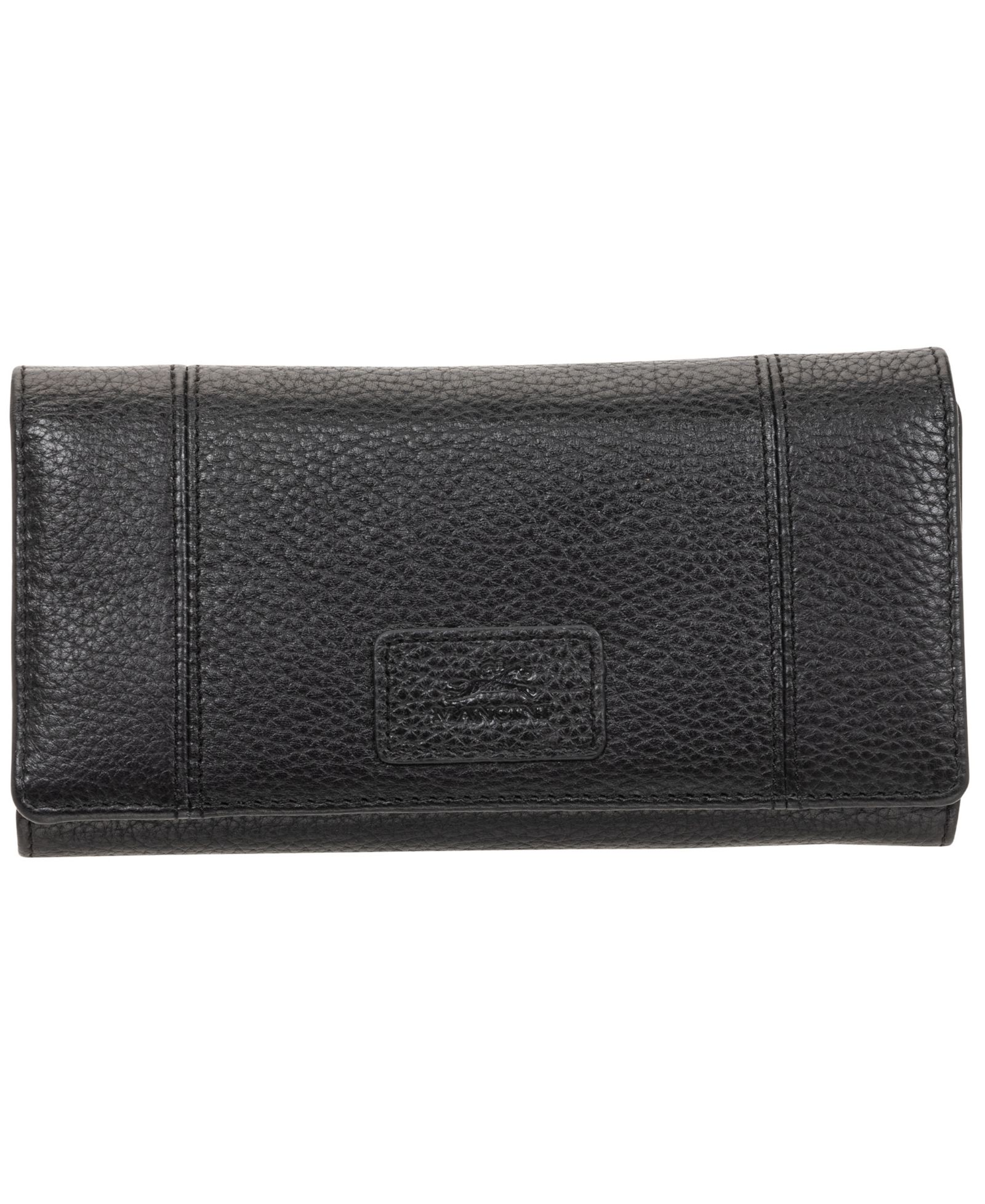 Mancini Women's Pebbled Collection RFID Secure Trifold Wing Wallet