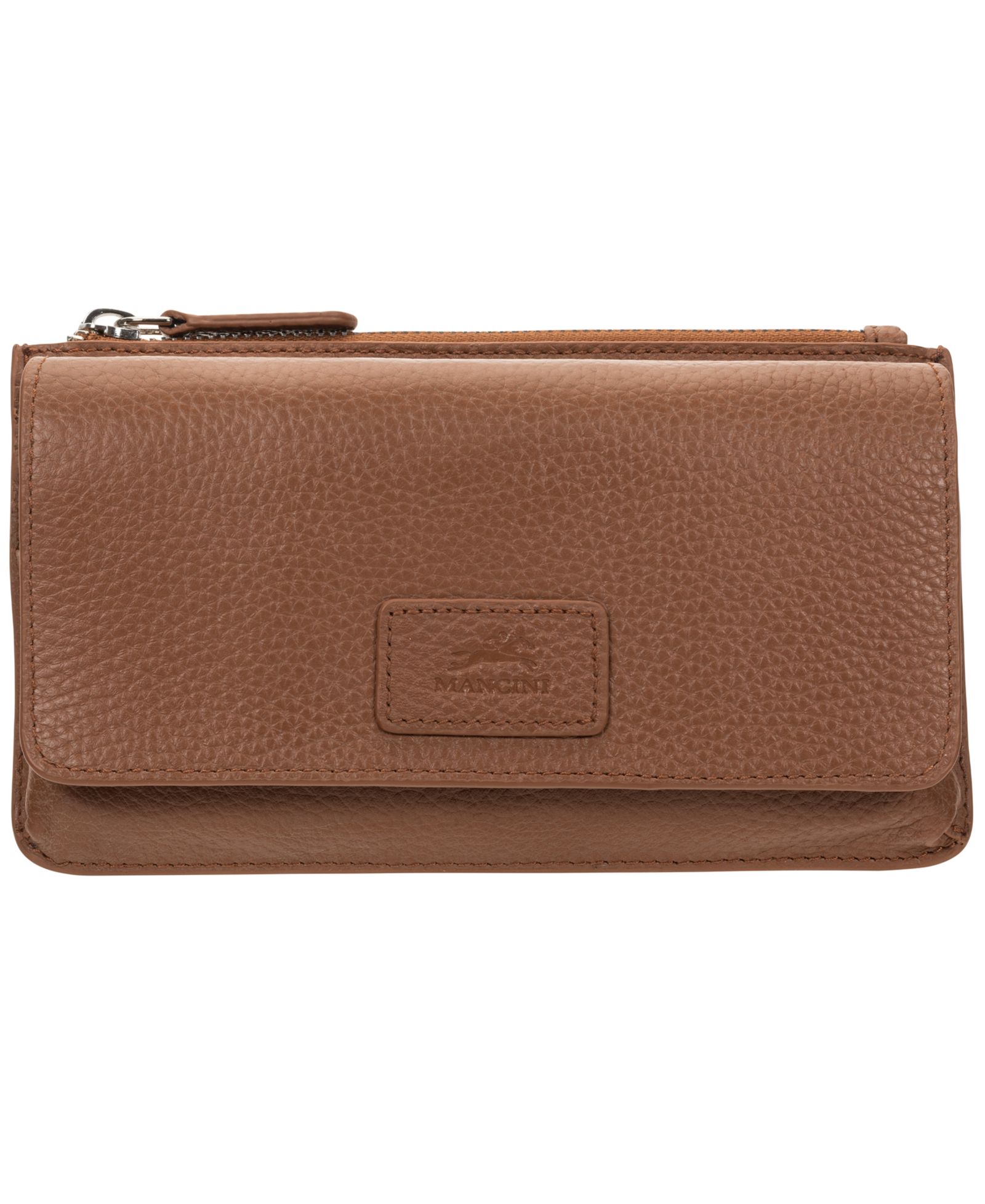 Женский кросс-боди кошелек Mancini Pebbled Collection с RFID