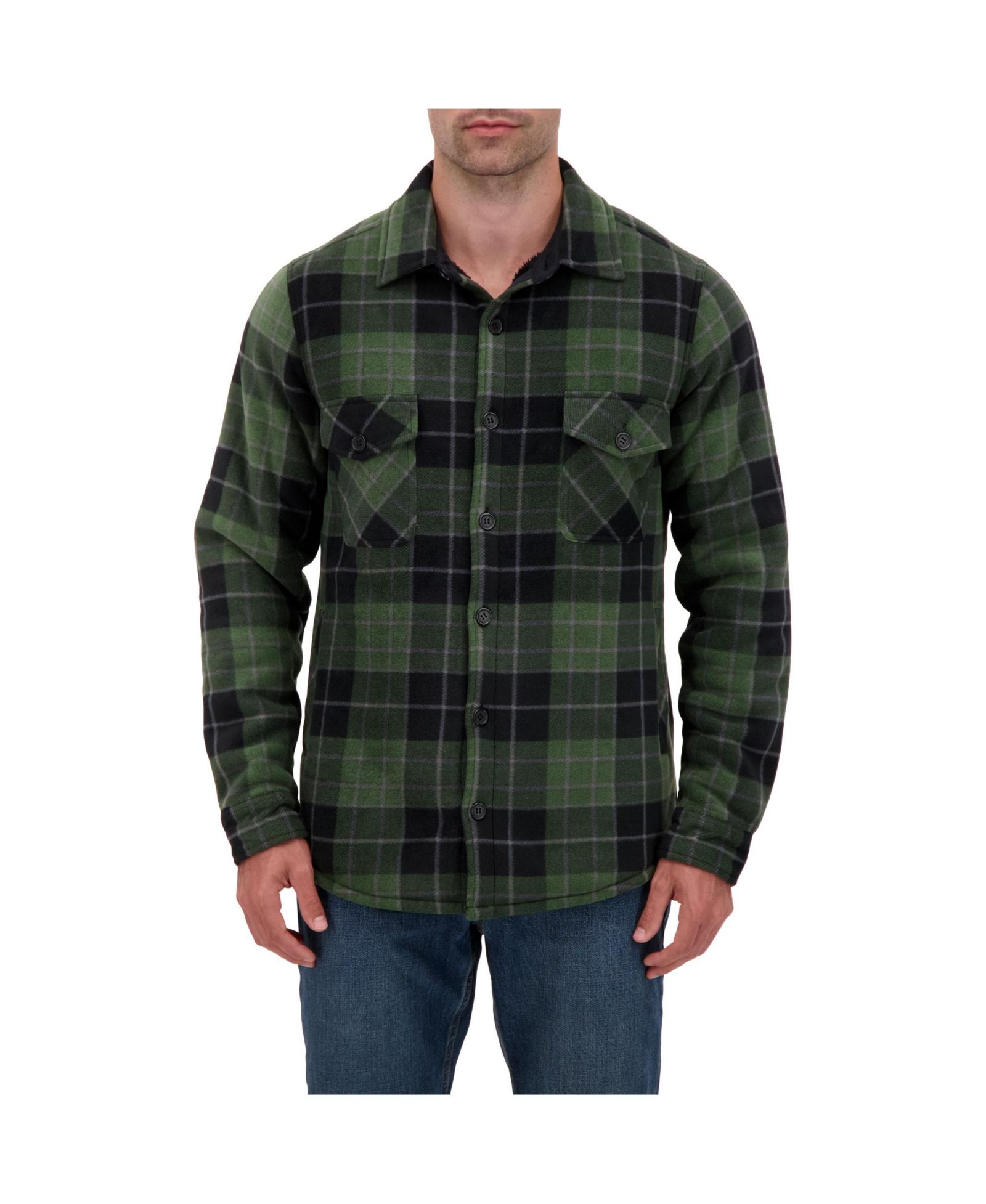 Heat Holders Men's Jax Long Sleeve Plaid Shirt Jacket