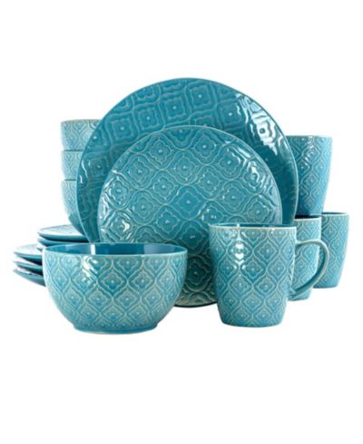 Elama Sapphire 16 Pc. Dinnerware, Service for 4
