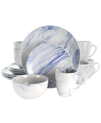 Elama Marble Clara 16 Pc. Dinnerware Set, Service for 4
