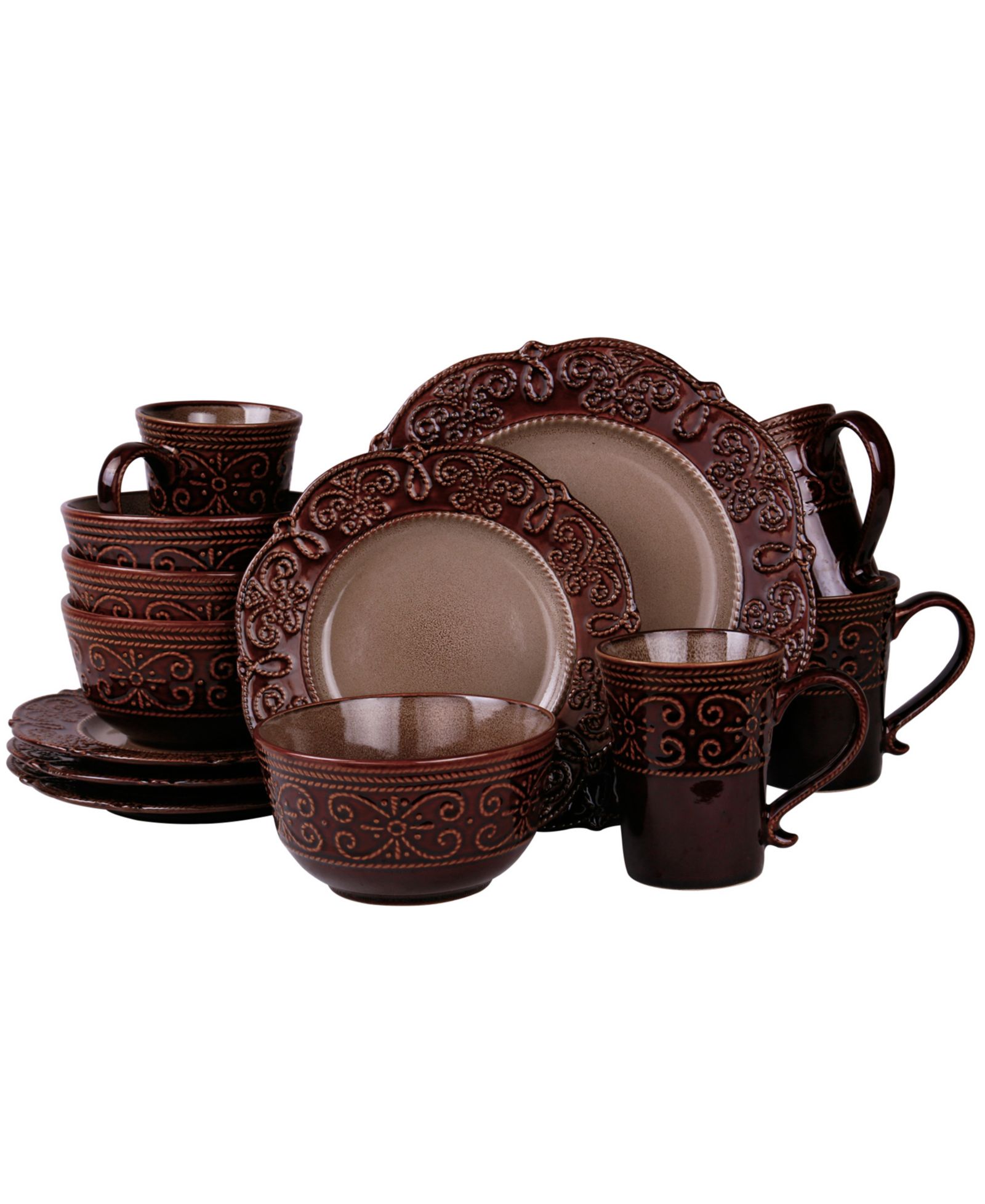 Elama Bonita 16 Pc. Dinnerware Set, Service for 4