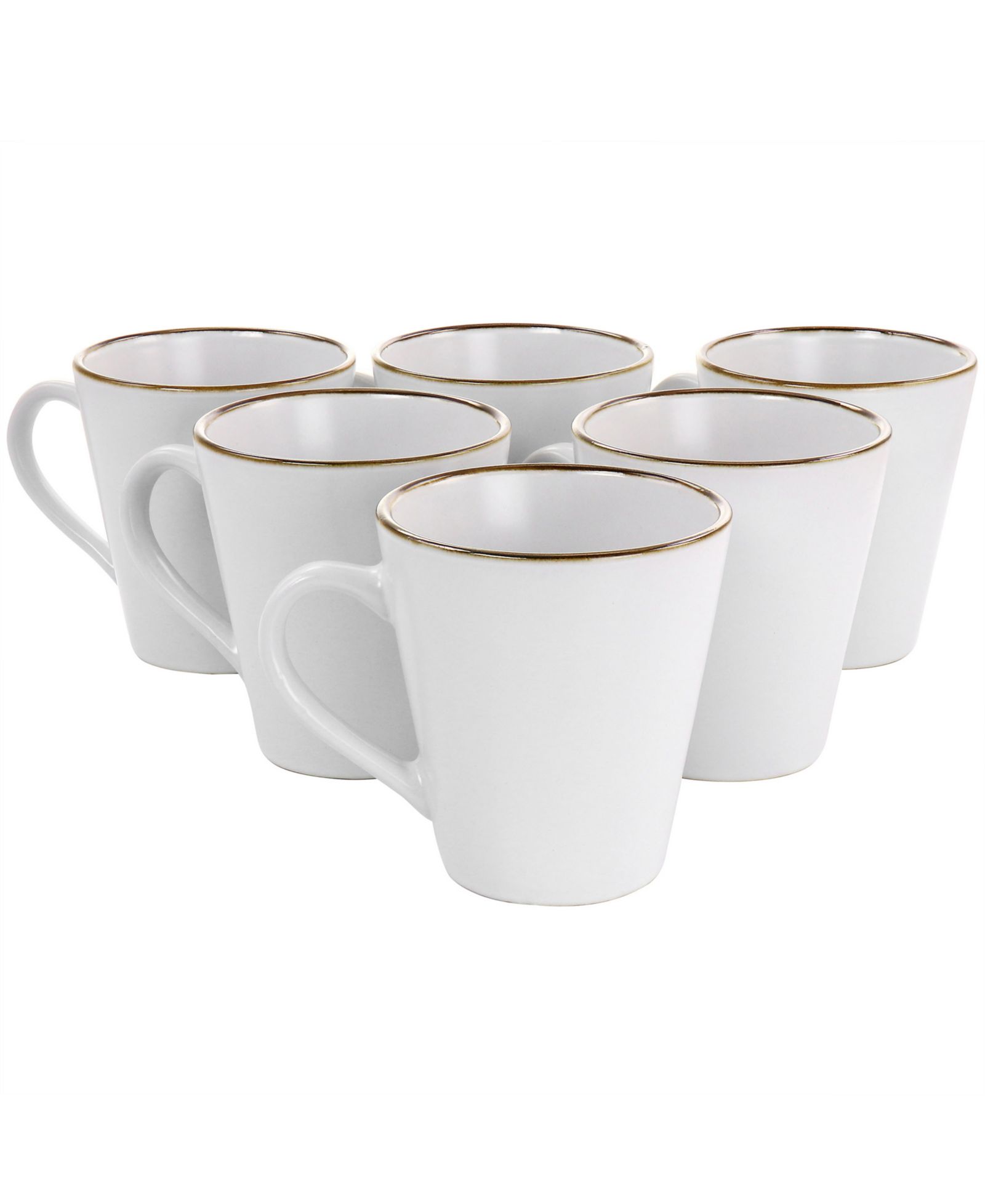 Elama Alejandro Gold-Tone Mugs, Set of 6