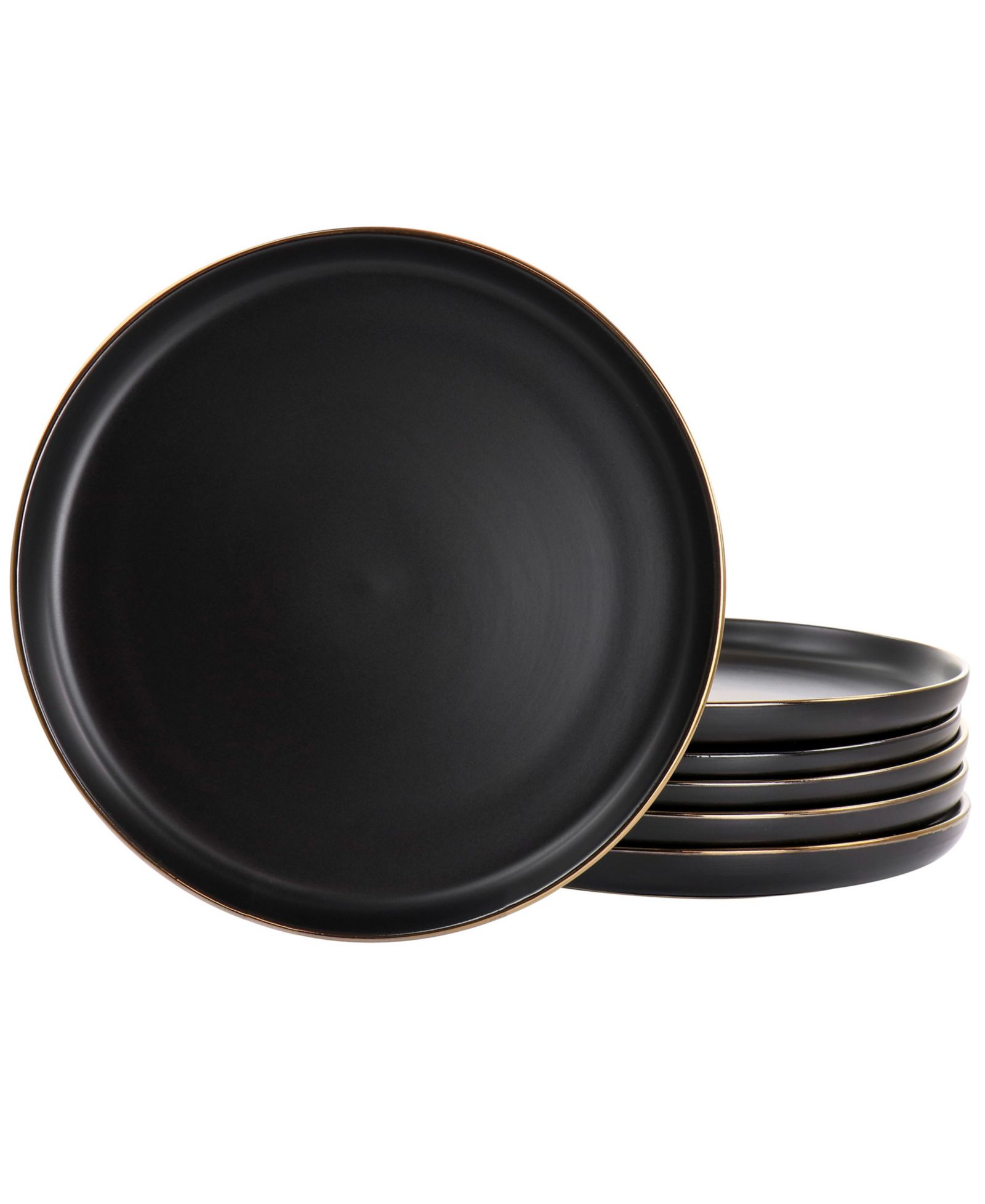 Elama Mateo Gold-Tone Dinner Plates, Set of 6