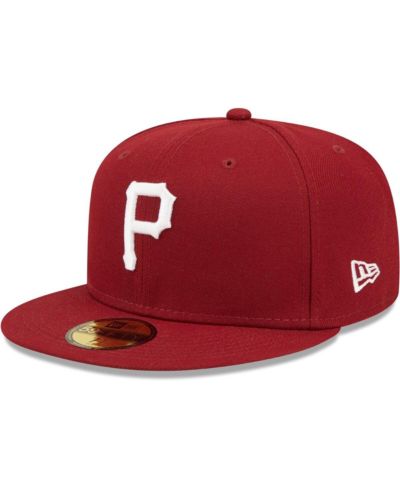 Мужская кепка New Era 59FIFTY с логотипом Pittsburgh Pirates Cardinal белая