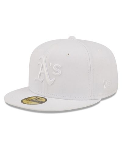 Men's New Era Oakland Athletics White on White 59FIFTY Fitted Hat