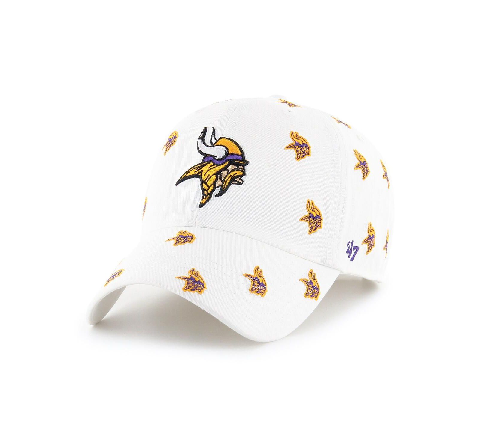 Женская регулируемая кепка '47 White Minnesota Vikings Confetti Clean Up Hat