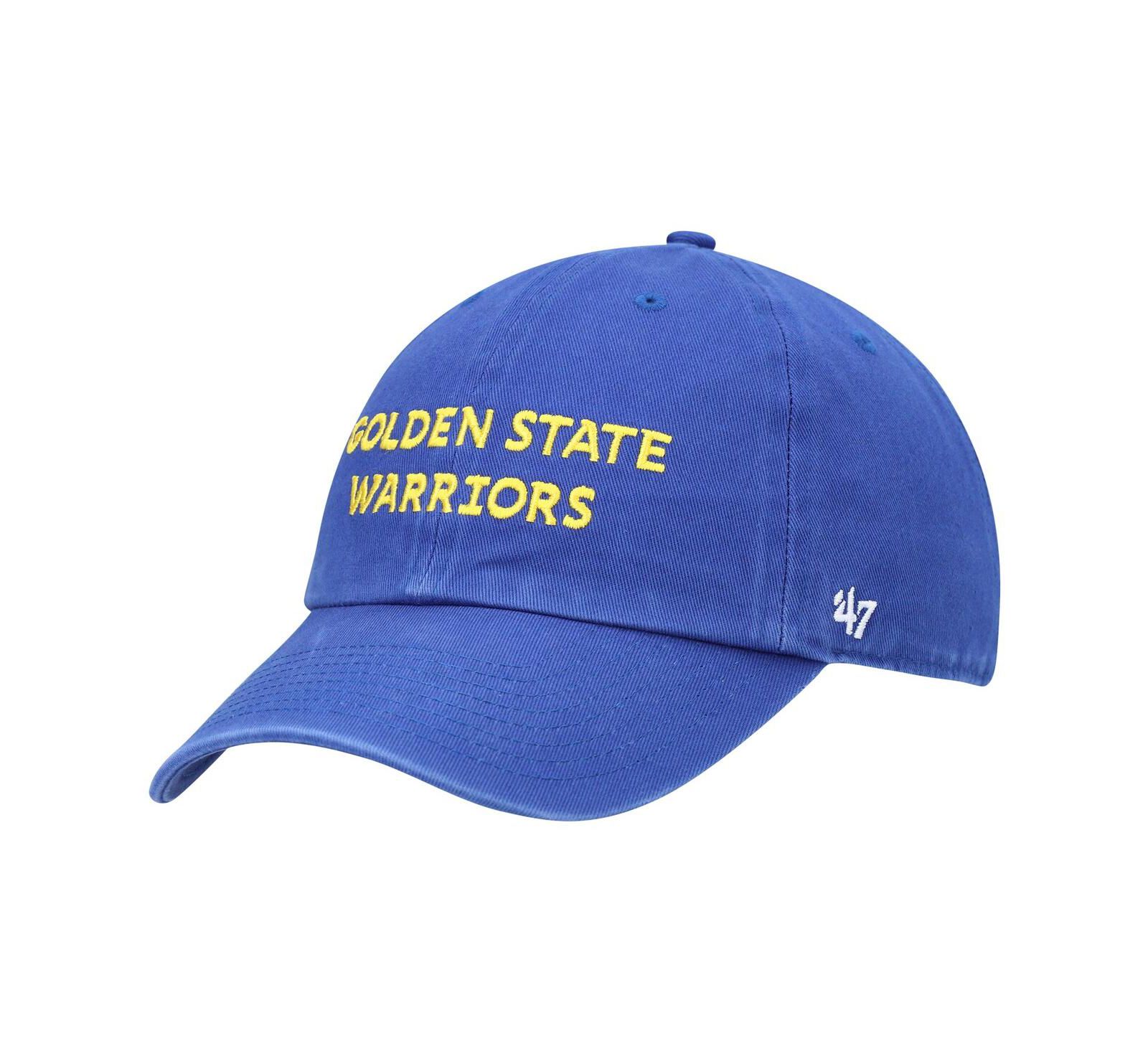 Мужская кепка '47 Brand Royal Golden State Warriors Clean Up Wordmark Adjustable