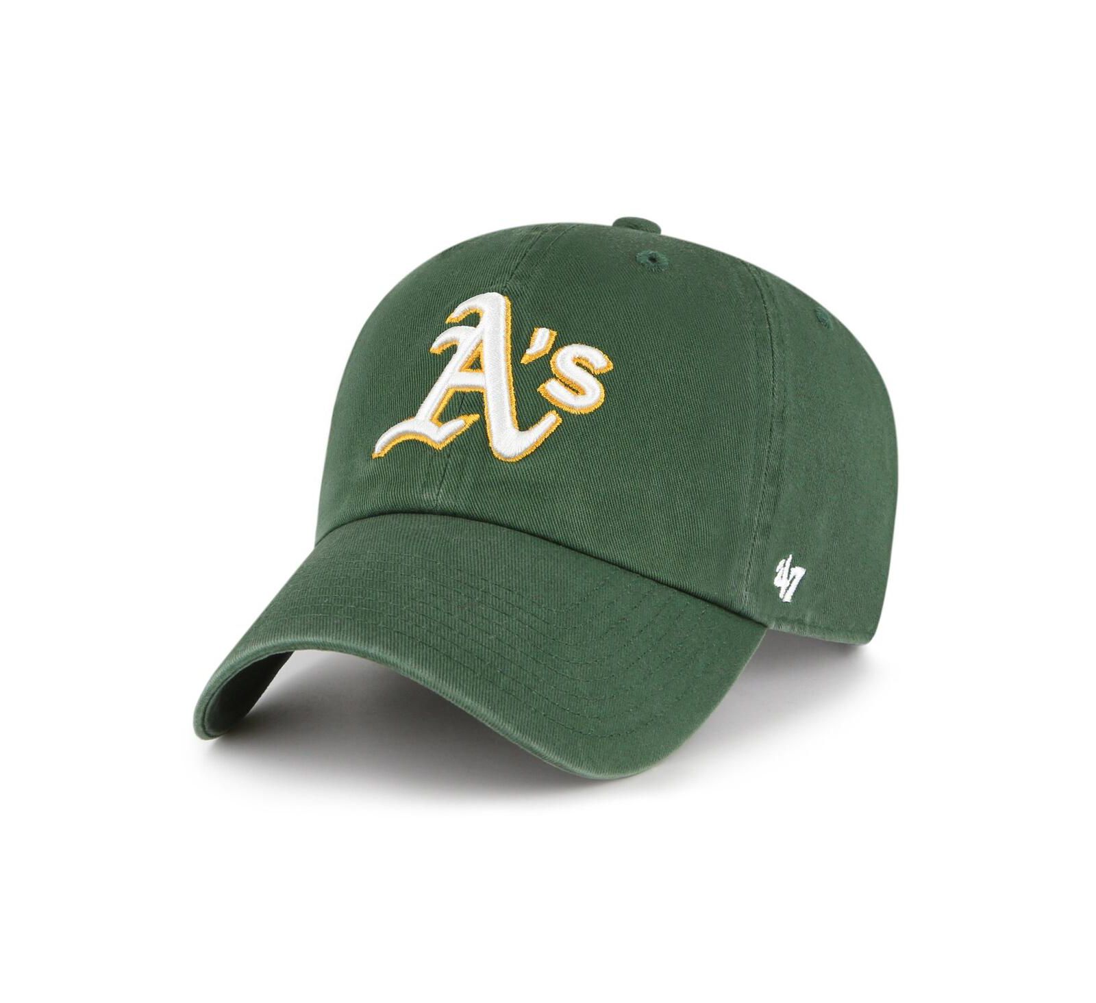 Мужская регулируемая кепка '47 Brand Green Oakland Athletics Clean Up