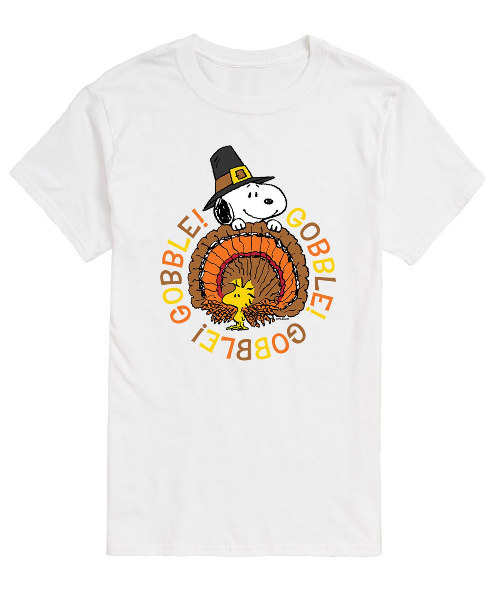 AIRWAVES Men's Short Sleeve Peanuts Gobble Gobble T-shirt