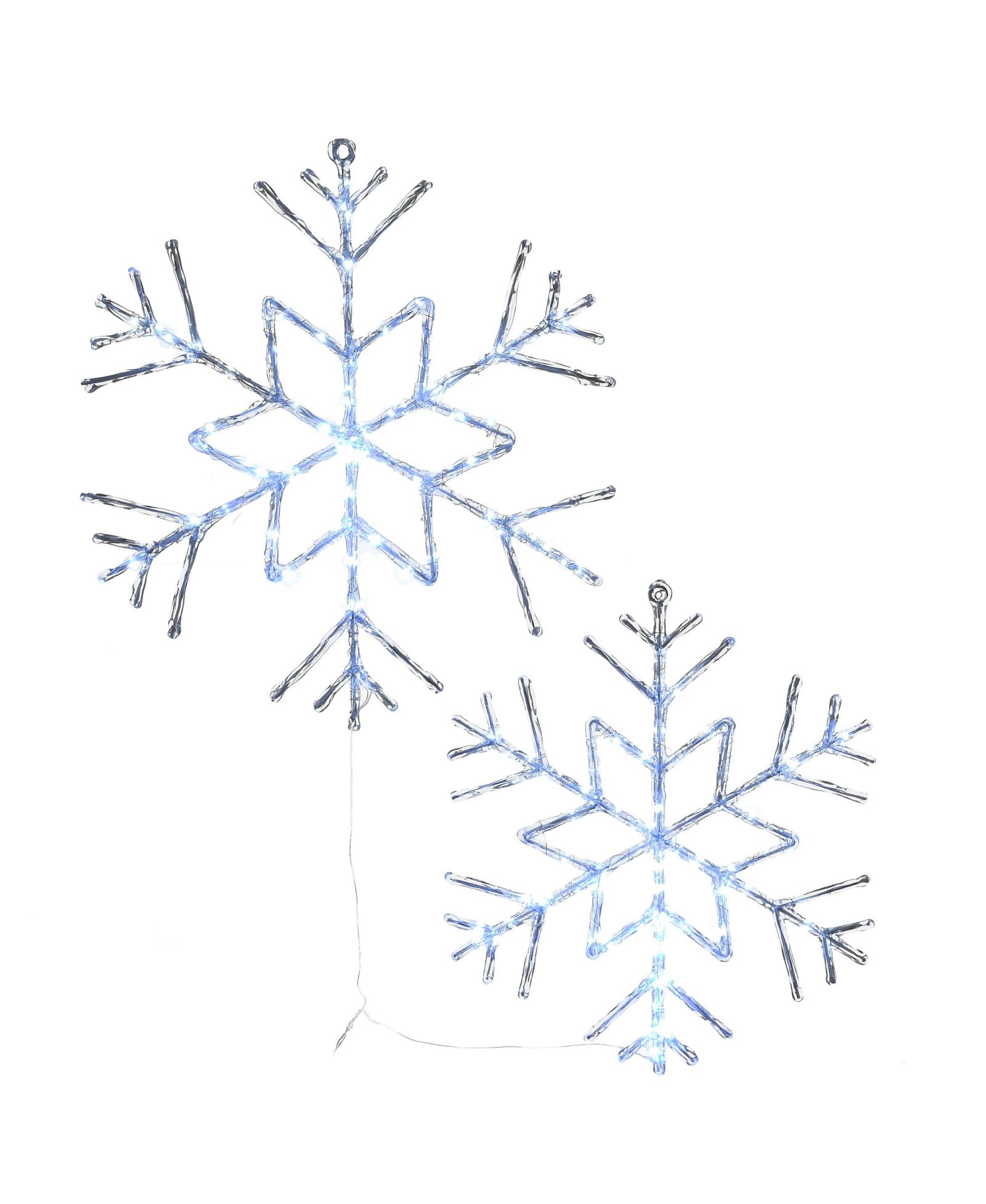 National Tree Company 6-Point Star Ice Crystal Snowflake Pair with LED Lights