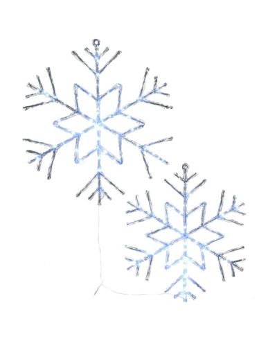 National Tree Company 6-Point Star Ice Crystal Snowflake Pair with LED Lights
