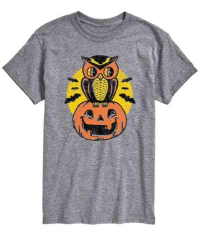 AIRWAVES Мужская футболка Classic Fit с принтом Owl Pumpkin