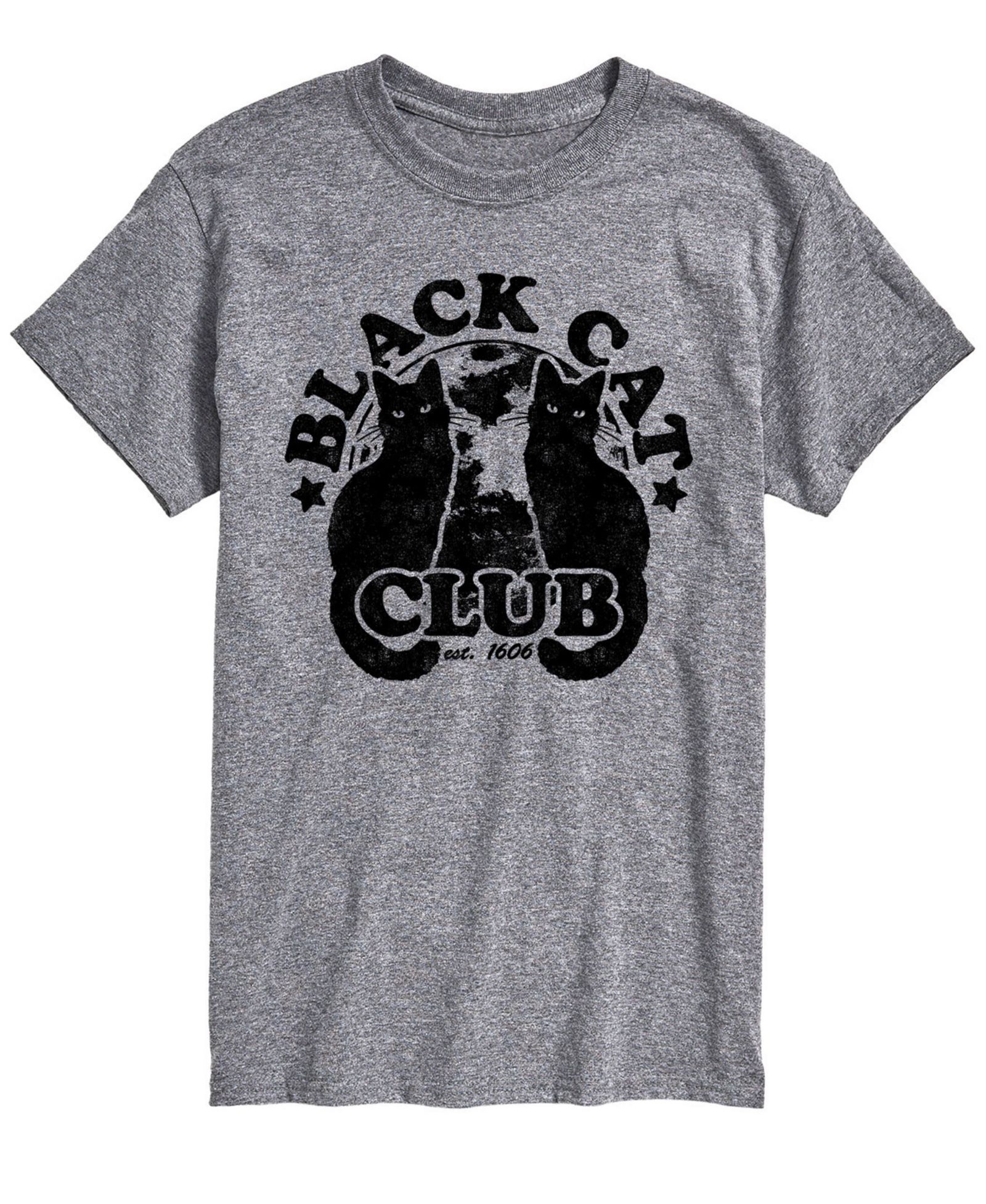 AIRWAVES Men's Black Cat Club Classic Fit T-shirt