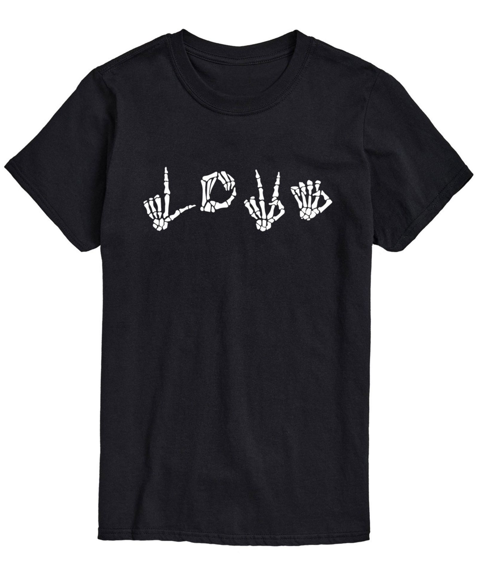 AIRWAVES Men's Love Skeleton Hands Classic Fit T-shirt