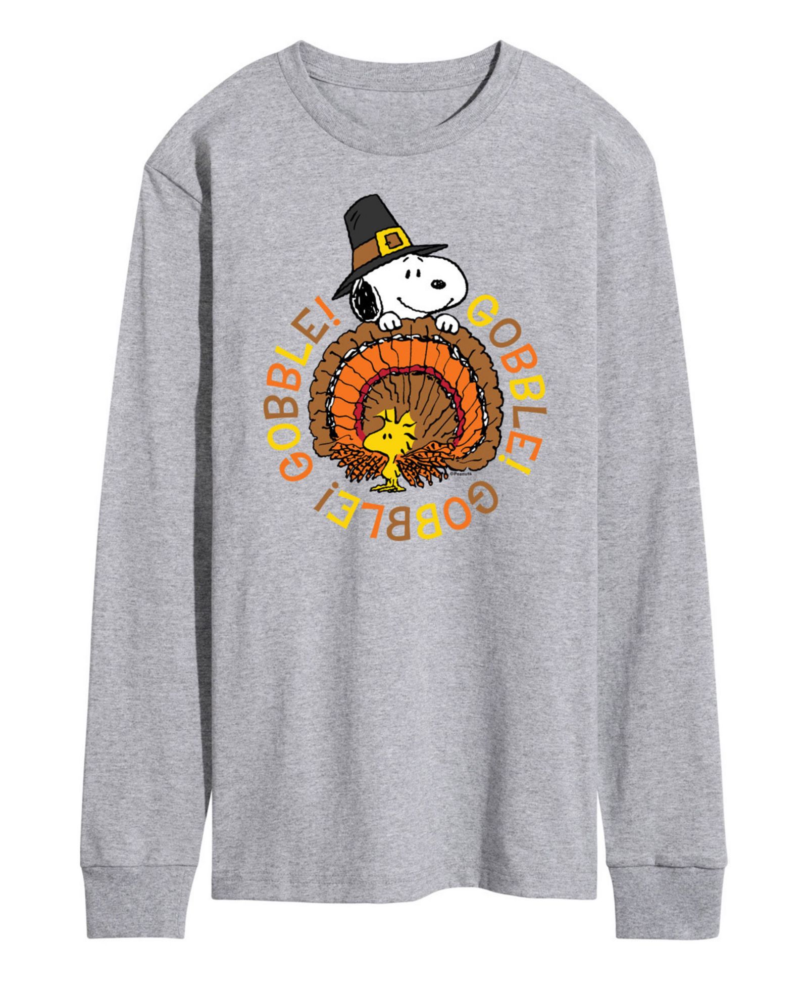 AIRWAVES Men's Peanuts Gobble Gobble Long Sleeve T-shirt