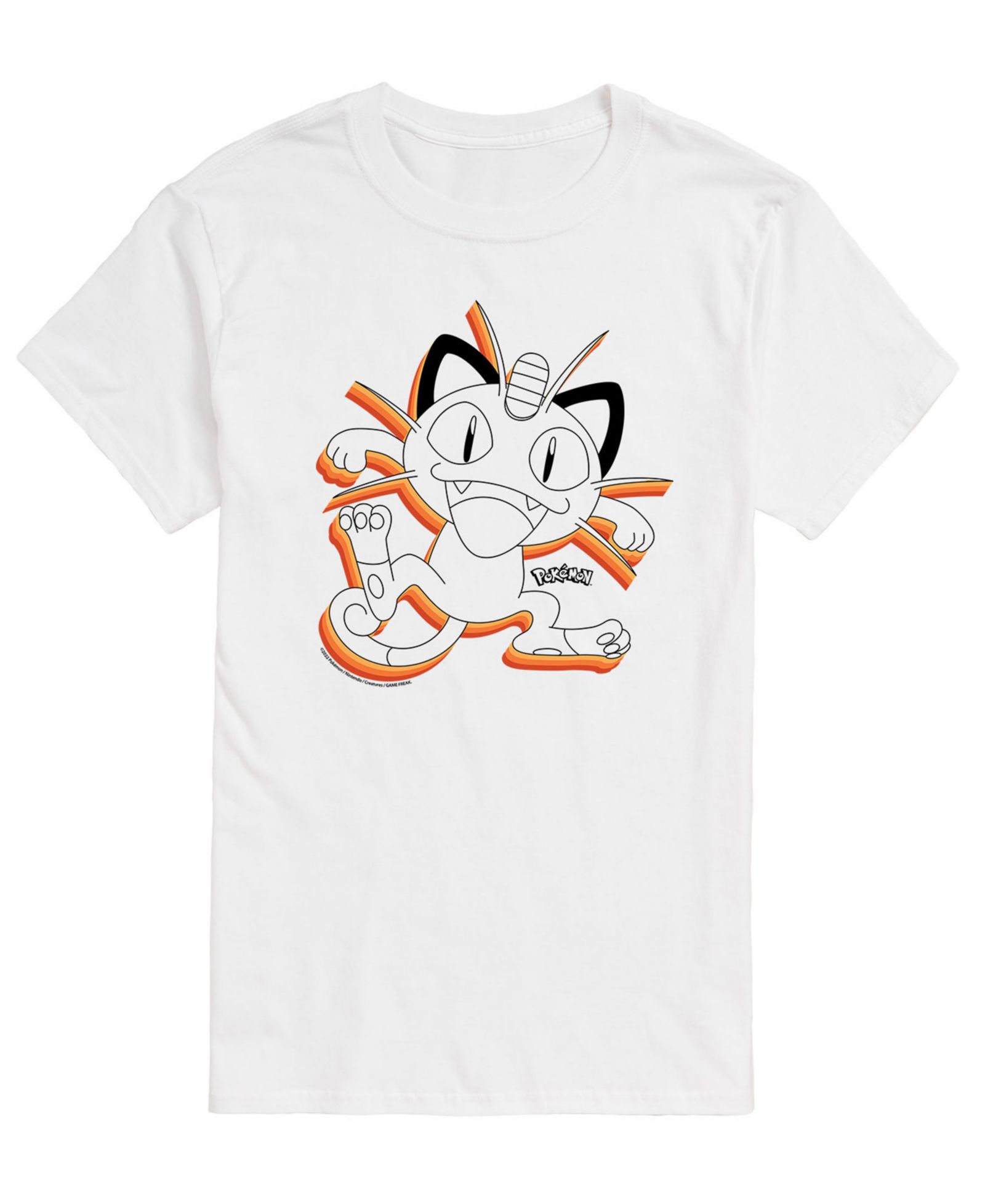 AIRWAVES Men's Pokemon Meowth Graphic T-shirt