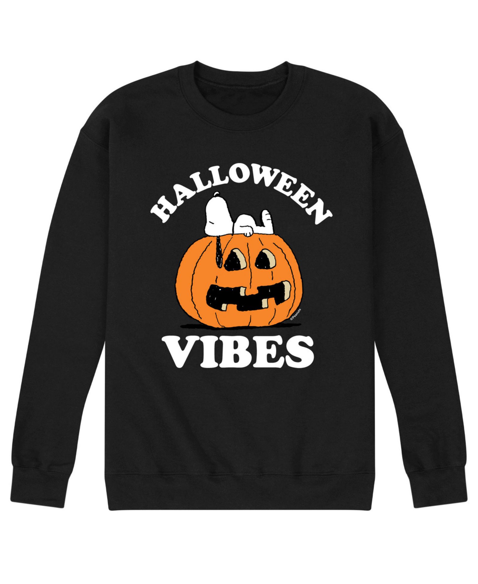 AIRWAVES Men's Peanuts Halloween Vibes Fleece T-shirt