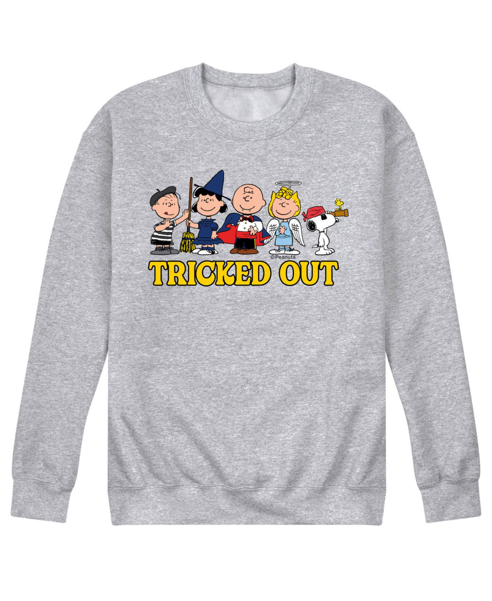 AIRWAVES Men's Peanuts Tricked Out Fleece T-shirt