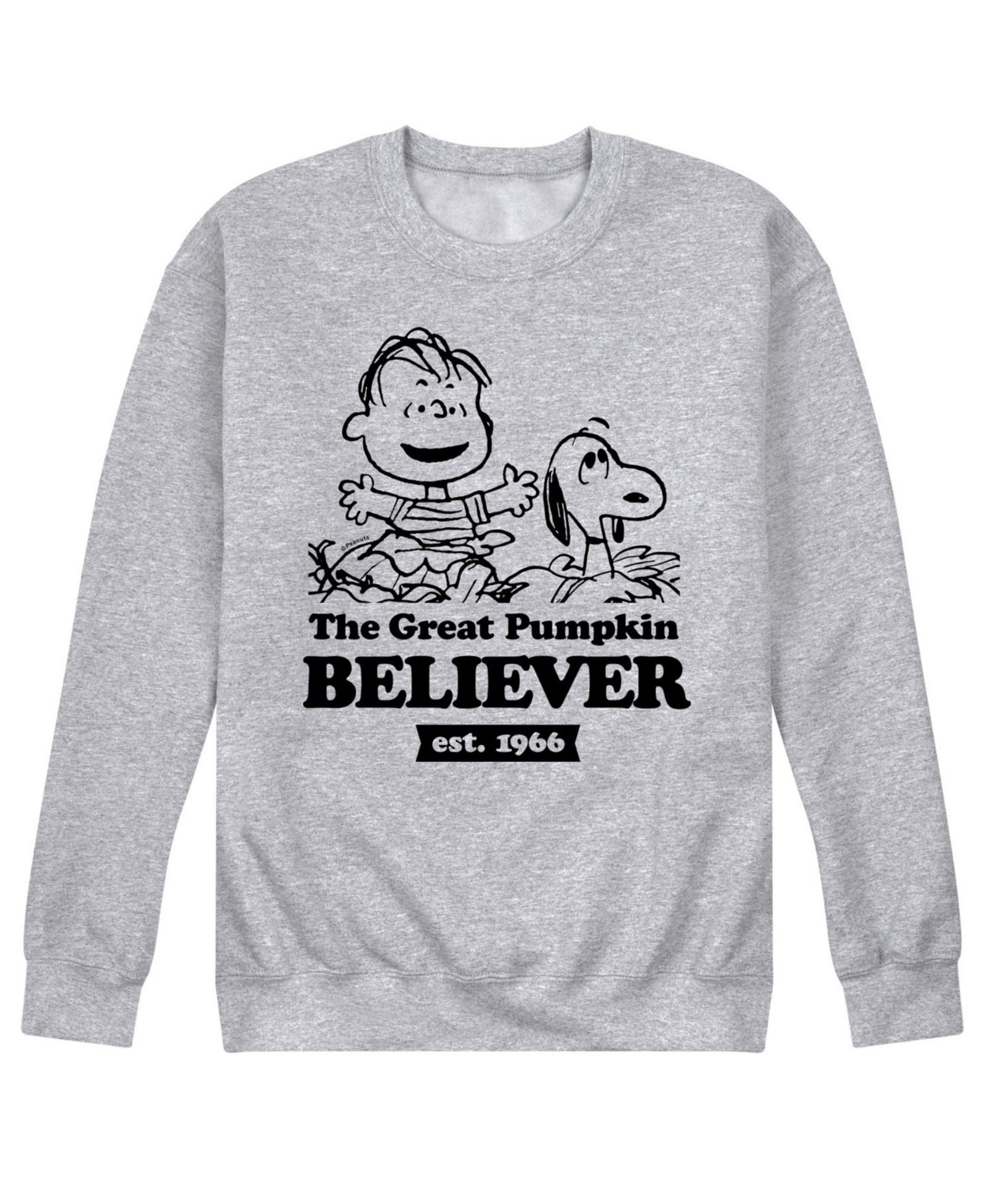 AIRWAVES Men's Peanuts Great Pumpkin Believer Fleece T-shirt