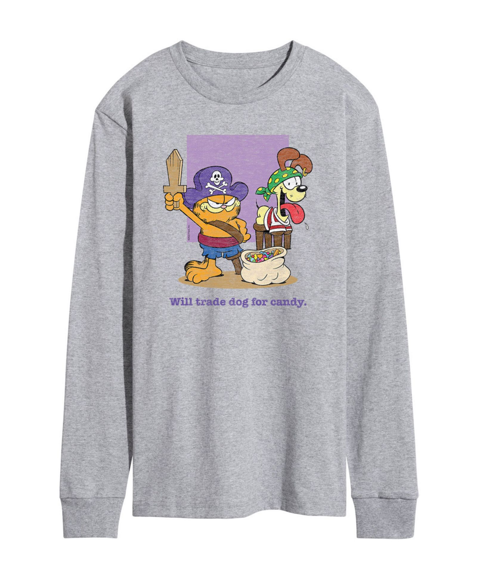 AIRWAVES Men's Garfield Trade Dog For Candy Long Sleeve T-shirt