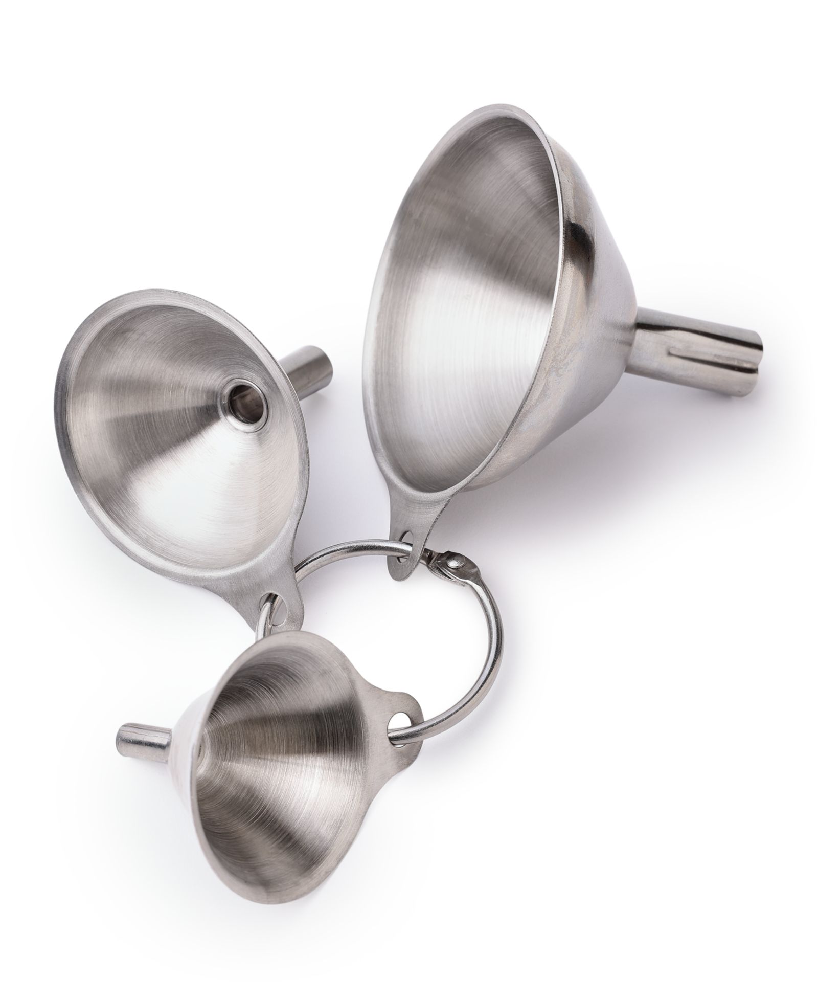 The Cellar 3-Piece Stainless Steel Key Ring Funnel Set