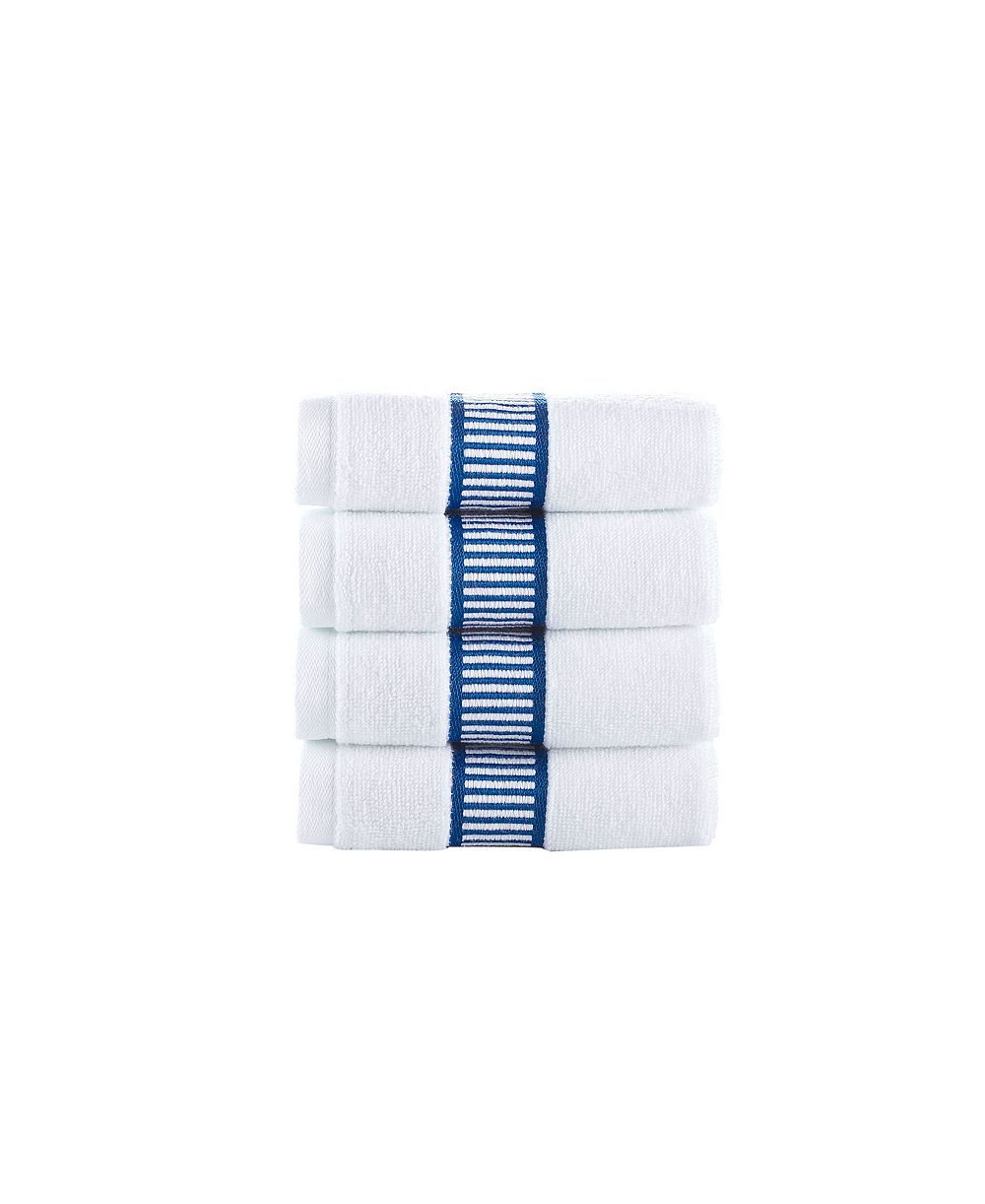 Набор из 4 полотенец для рук Brooks Brothers из турецкого хлопка с узором Fancy Border