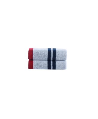Brooks Brothers Nautical Blanket Stripe 2 Piece Turkish Cotton Wash Towel Set