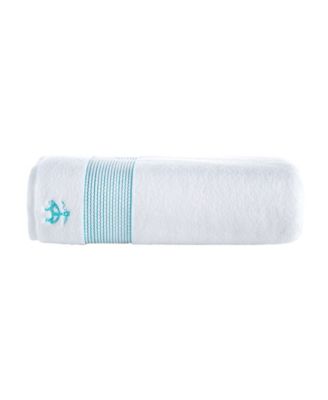 Brooks Brothers Rope Stripe Border Turkish Cotton Bath Sheet, 67" x 67"
