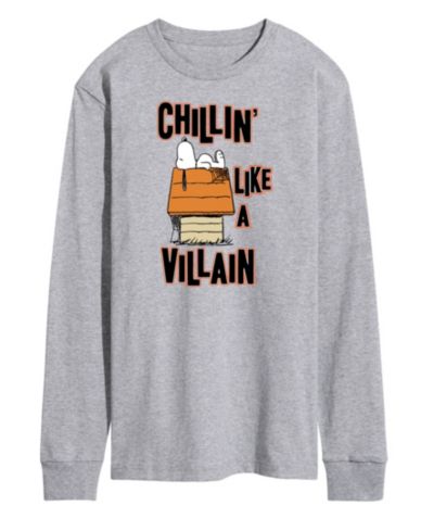 AIRWAVES Men's Peanuts Chillin' Like a Villain T-shirt