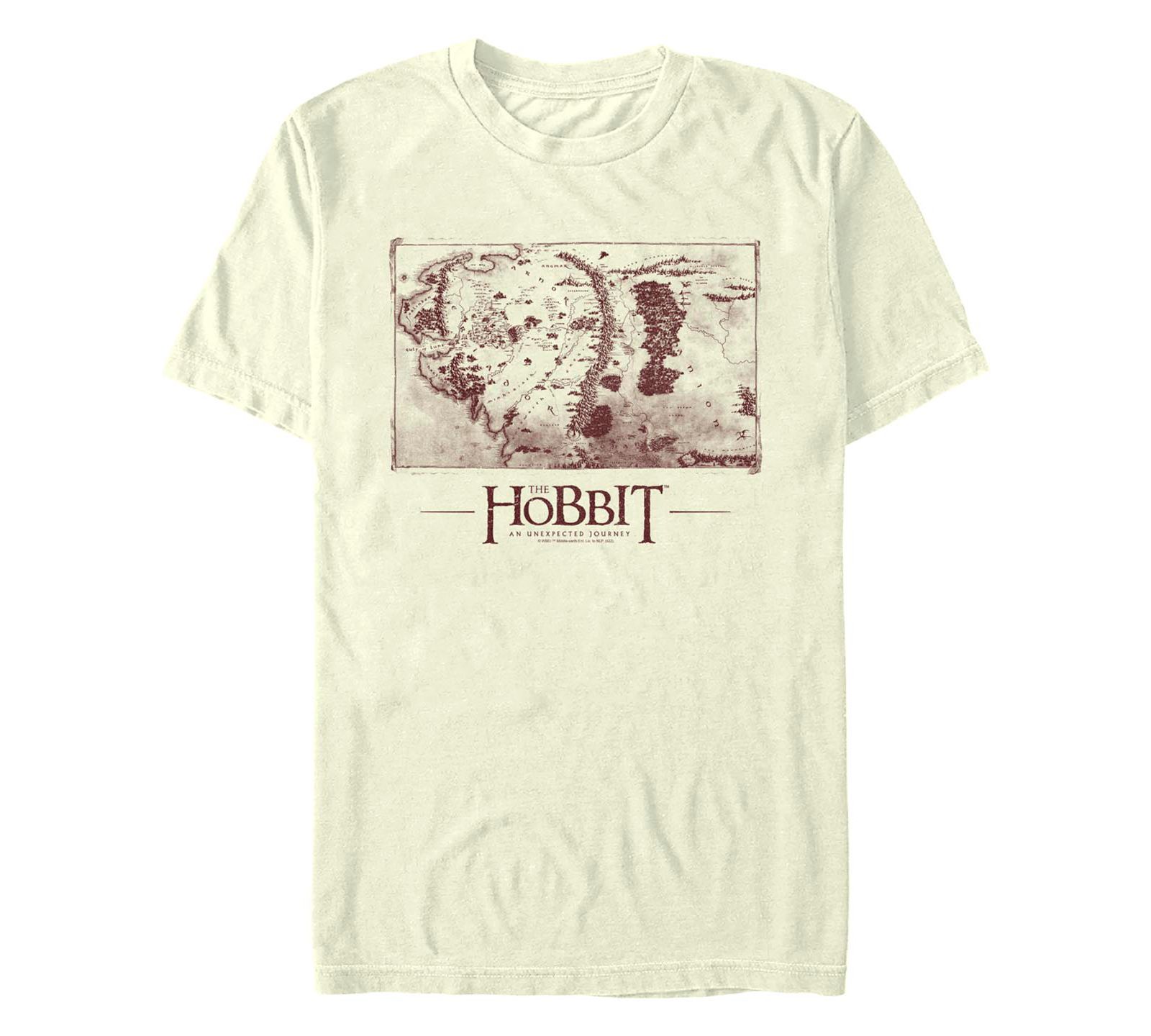 Fifth Sun Men's The Hobbit 1 Middle earth Map Short Sleeve T-shirt
