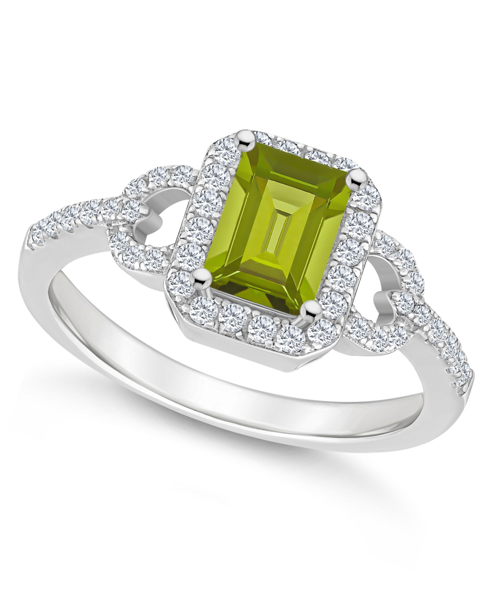Macy's Topaz (1/3 ct. t.w.) Halo Ring in Sterling Silver