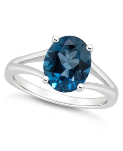 Macy's Women's London Blue Topaz (3-3/5 ct.t.w.) Ring in Sterling Silver