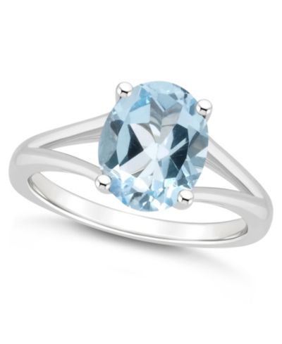 Macy's Women's Sky Blue Topaz (3-3/5 ct.t.w.) Ring in Sterling Silver