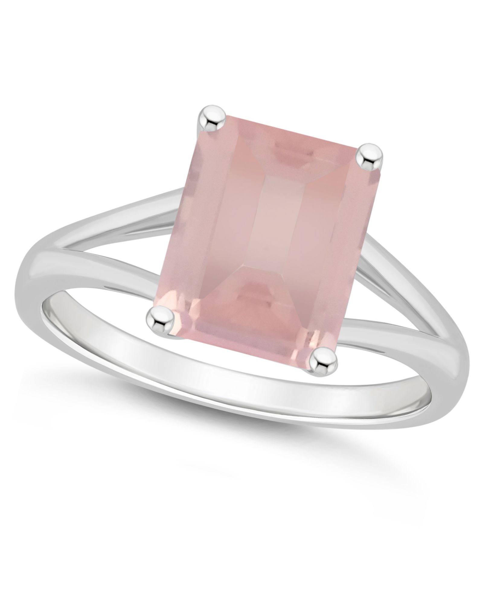Macy's Women's Rose Quartz (3-1/6 ct.t.w.) Ring in Sterling Silver