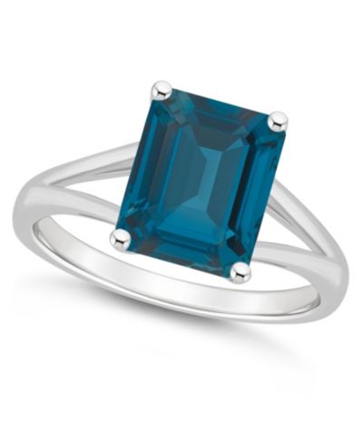 Macy's Women's London Blue Topaz (4-1/4 ct.t.w.) Ring in Sterling Silver