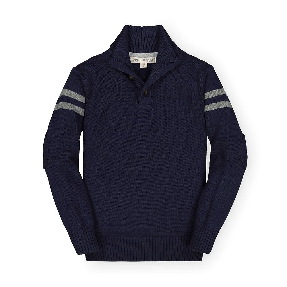 Детский джемпер Hope & Henry Long Sleeve Mock Neck Button